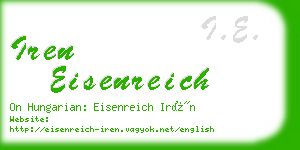 iren eisenreich business card